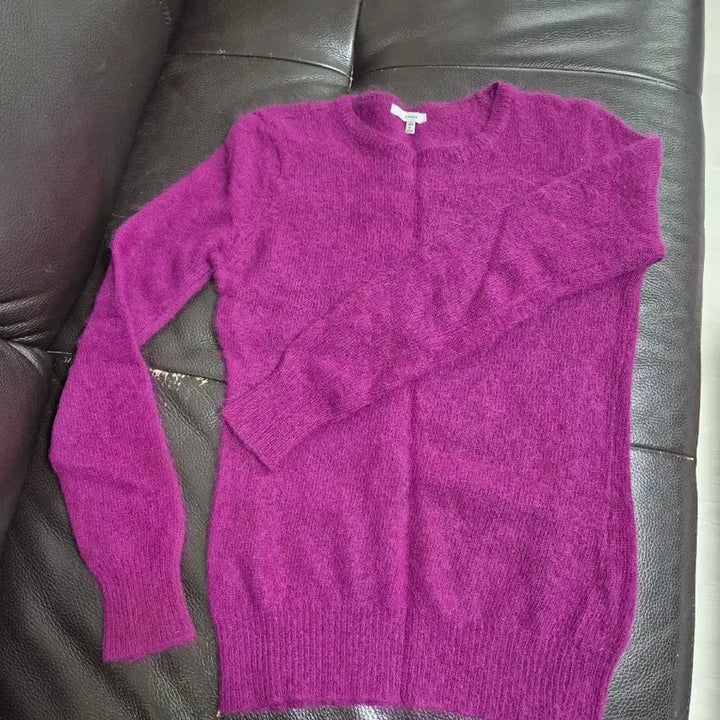 [BUNJANG] Angora Slim Knit XS / 보라색 앙고라 슬림 니트 XS