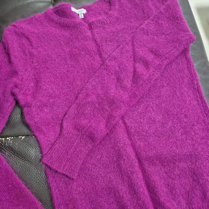 [BUNJANG] Angora Slim Knit XS / 보라색 앙고라 슬림 니트 XS