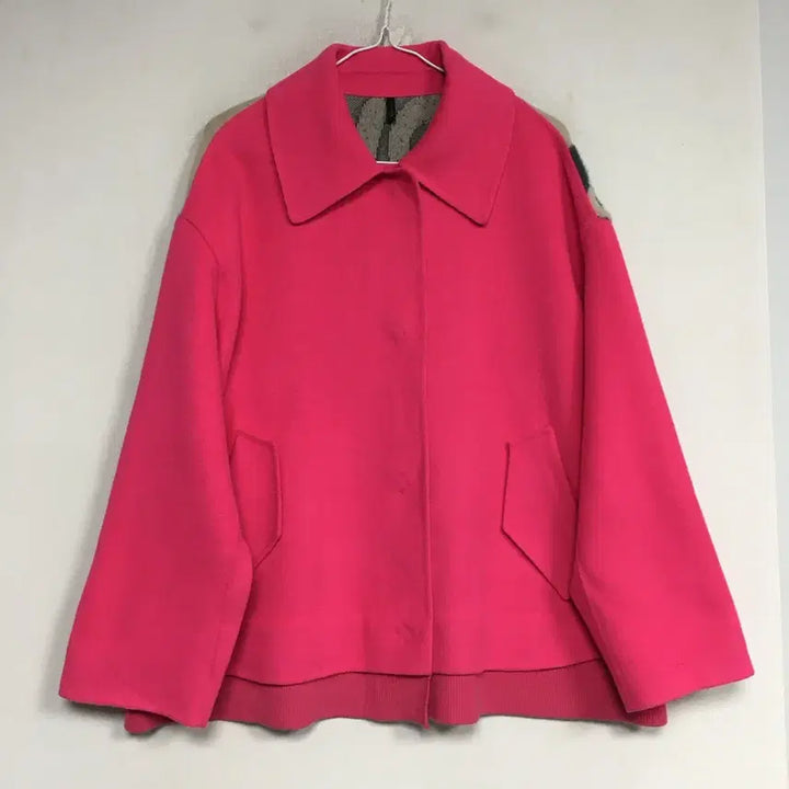 [BUNJANG] Benetton Embroidered Knit Coat / 베네통 빅카라 자수 니트 코트