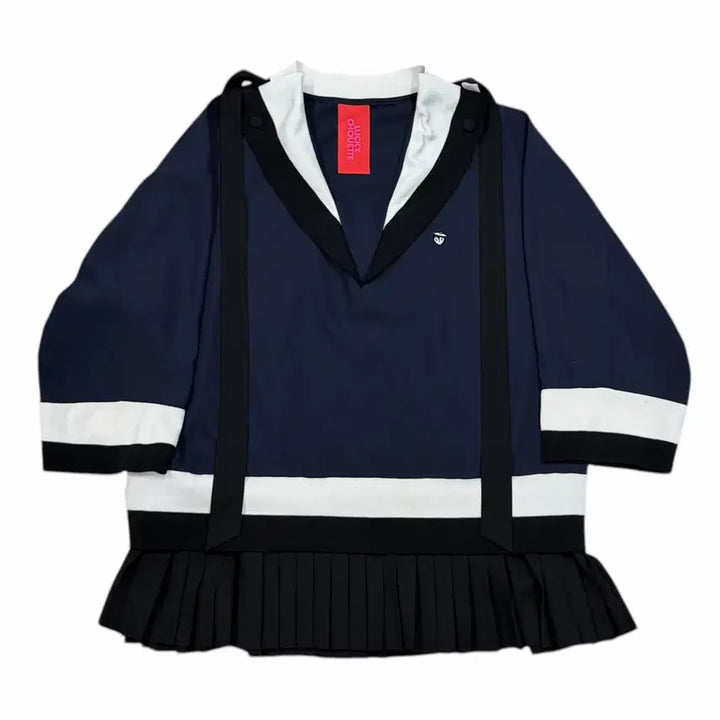 [BUNJANG] Lucky Chouette Sailor Frill Blouse Navy / 럭키슈에뜨 세일러 세라 프릴 블라우스 네이비