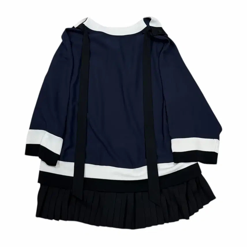 [BUNJANG] Lucky Chouette Sailor Frill Blouse Navy / 럭키슈에뜨 세일러 세라 프릴 블라우스 네이비