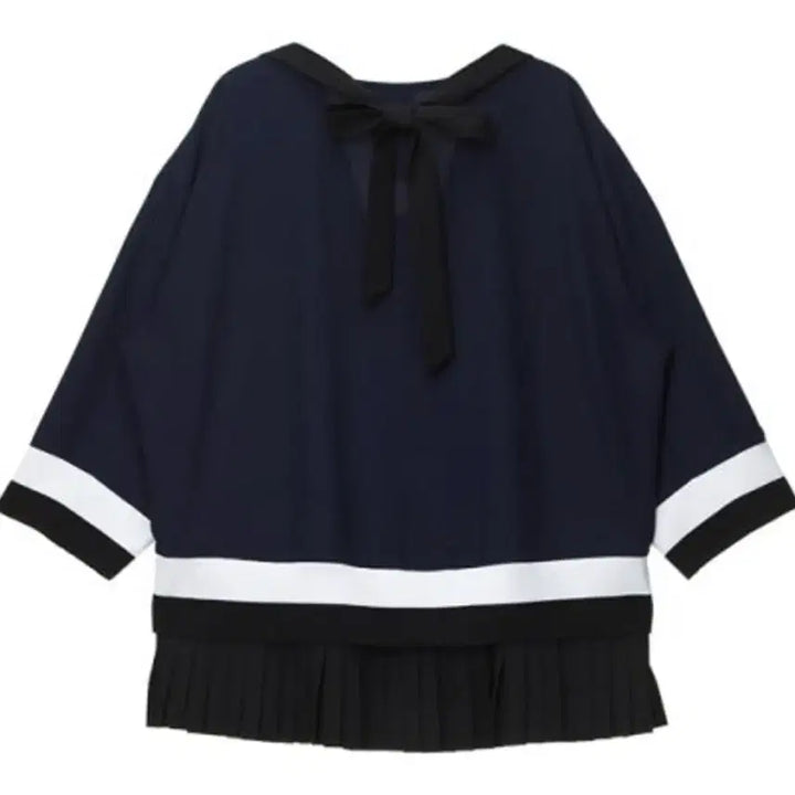 [BUNJANG] Lucky Chouette Sailor Frill Blouse Navy / 럭키슈에뜨 세일러 세라 프릴 블라우스 네이비