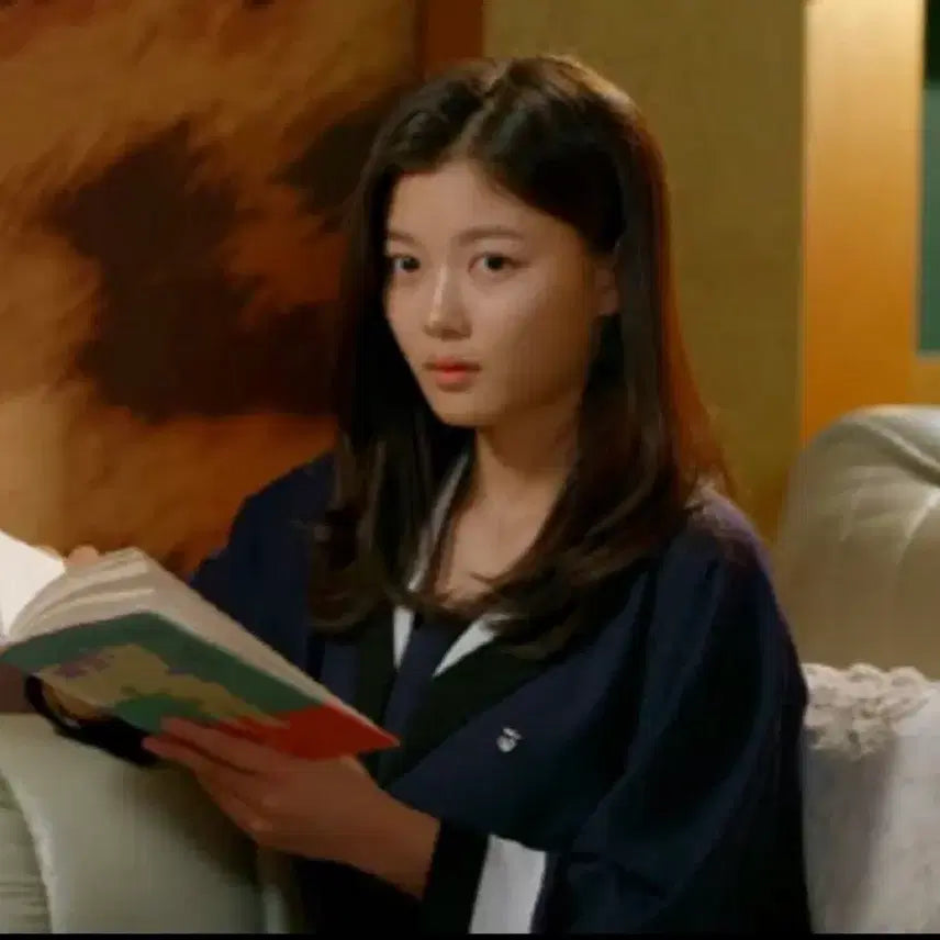 [BUNJANG] Lucky Chouette Sailor Frill Blouse Navy / 럭키슈에뜨 세일러 세라 프릴 블라우스 네이비