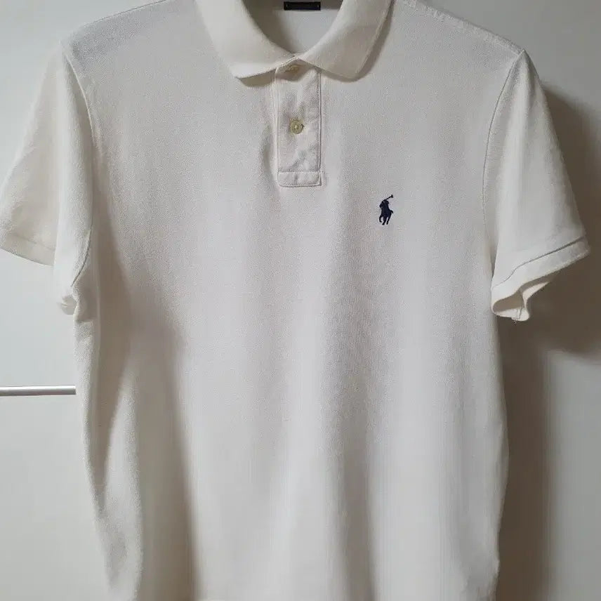 [BUNJANG] Polo Ralph Lauren White Custom Slim Fit Polo Shirt / (95) 폴로 랄프로렌 화이트 커스텀슬림핏 카라티셔츠
