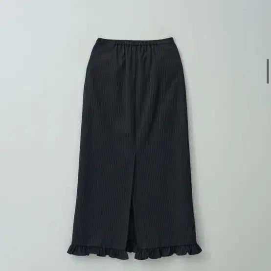[BUNJANG] Majo Ne Frill Long Skirt Charcoal Blue / 마조네 프릴롱스커트 차콜블루