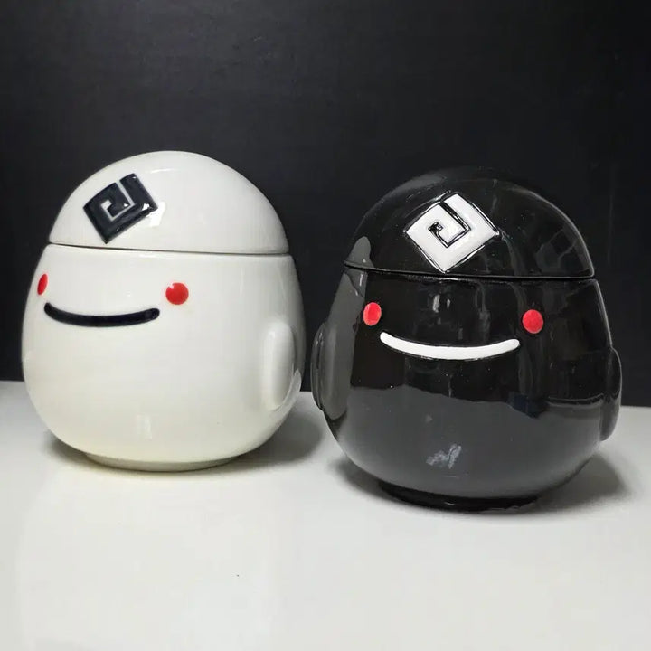 [BUNJANG] Black Desert Black Spirit Mug Cup Set (White/Black) - Unsealed New / [미개봉/새상품] 검은사막 흑정령 머그컵 2개 세트