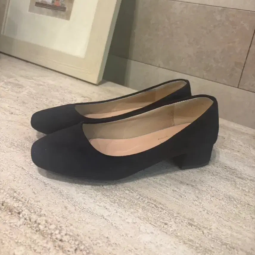 [BUNJANG] Black Suede Pumps Heels / 블랙 스웨이드 펌프스 구두