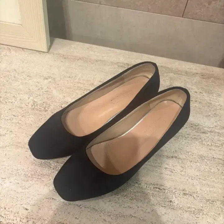 [BUNJANG] Black Suede Pumps Heels / 블랙 스웨이드 펌프스 구두