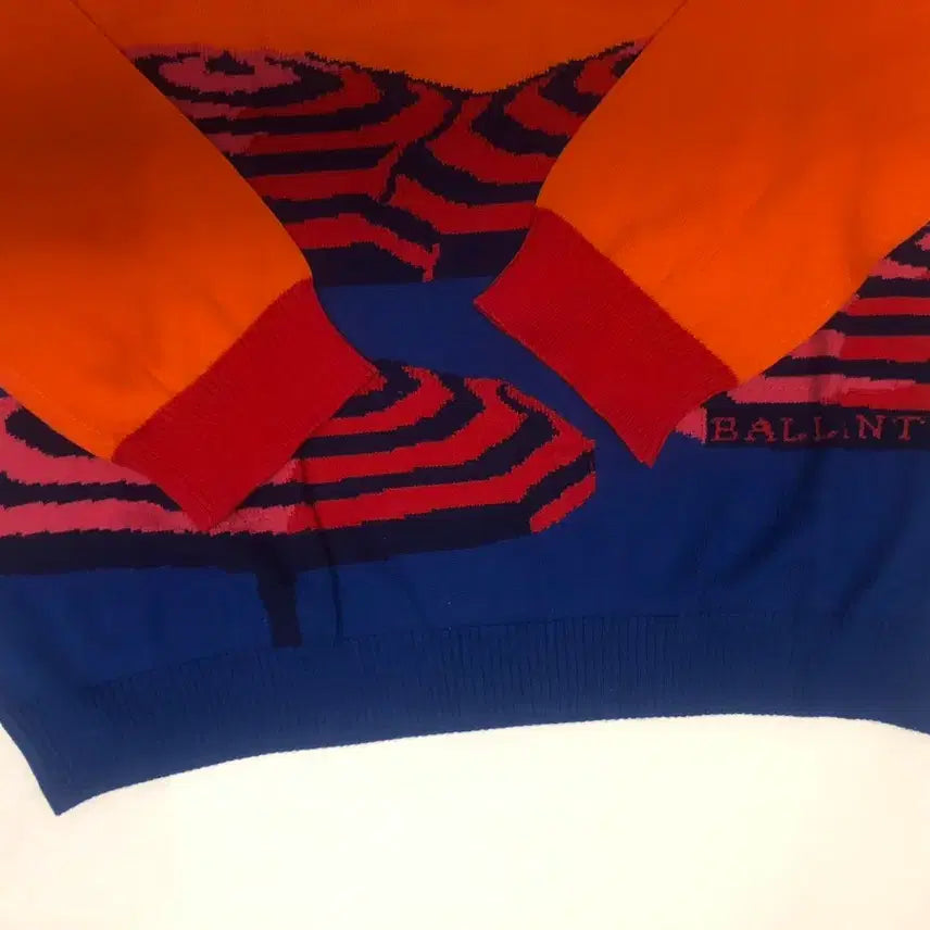 [BUNJANG] Ballantyne Printed Round Neck Knit Sweater / BALLANTYNE(발란타인) 프린팅 라운드넥 니트