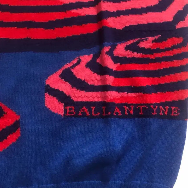 [BUNJANG] Ballantyne Printed Round Neck Knit Sweater / BALLANTYNE(발란타인) 프린팅 라운드넥 니트