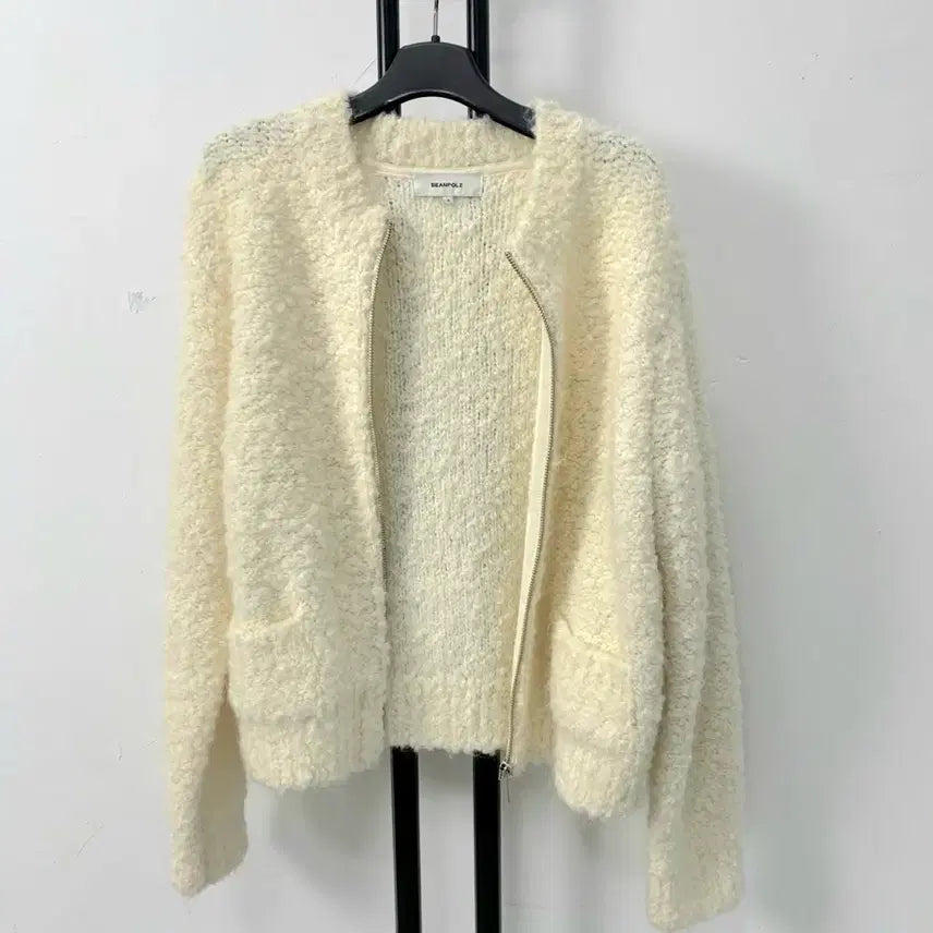 [BUNJANG] BEANPOLE Boucle Zip-Up Cardigan / 정품 빈폴 BEANPOLE 부클 집업 가디건