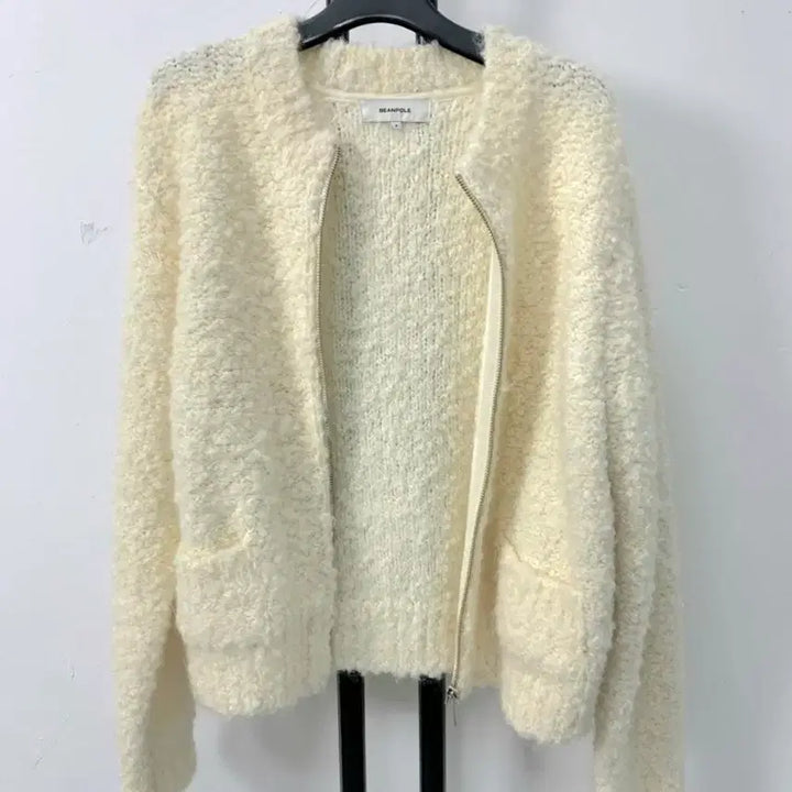 [BUNJANG] BEANPOLE Boucle Zip-Up Cardigan / 정품 빈폴 BEANPOLE 부클 집업 가디건