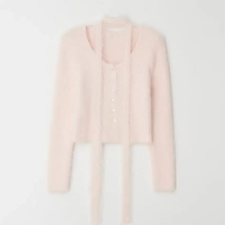 [BUNJANG] The Wish Winter Slim Cardigan Baby Pink / (새상품/택0)더위시 샵리즈 윈터 베이스 슬림 가디건 베이비핑크