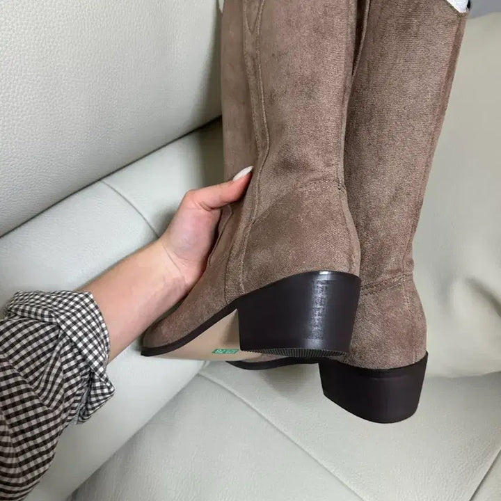 [BUNJANG] Suede Beige Boots 235mm / [새상품]스웨이드 베이지 부츠 235mm