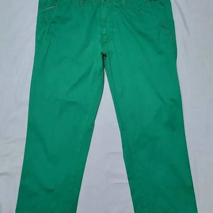 [BUNJANG] Hugo Boss Finlay-D Slim Fit Cropped Cotton Pants (Green/36) / [정품] 휴고보스 Finlay-D 슬림핏 8~9부 면바지 (그린/36)