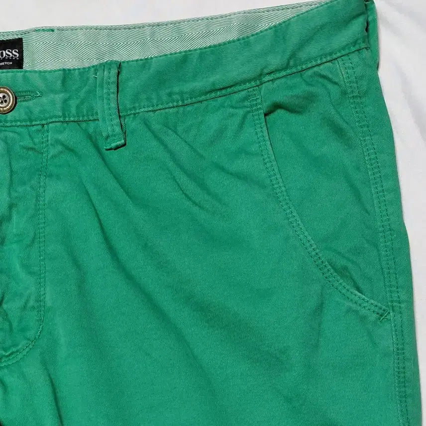 [BUNJANG] Hugo Boss Finlay-D Slim Fit Cropped Cotton Pants (Green/36) / [정품] 휴고보스 Finlay-D 슬림핏 8~9부 면바지 (그린/36)