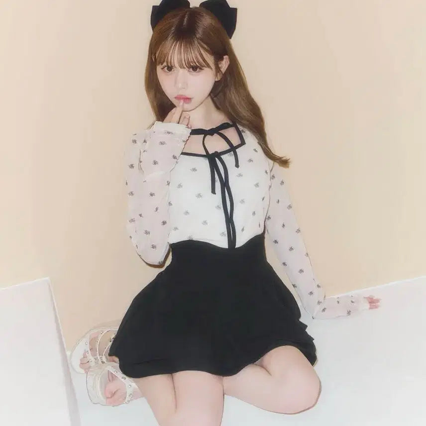 [BUNJANG] Michel Macaron Black XS Skirt / 미셸마카롱 미각스커트 블랙 xs