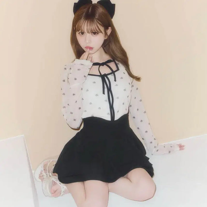 [BUNJANG] Michel Macaron Black XS Skirt / 미셸마카롱 미각스커트 블랙 xs