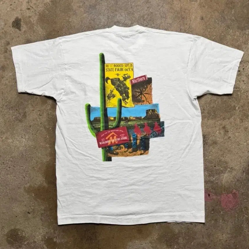 [BUNJANG] Marlboro Rodeo 90s Vintage T-shirt / (XL) 90s 빈티지 말보로 로데오 반팔 티셔츠
