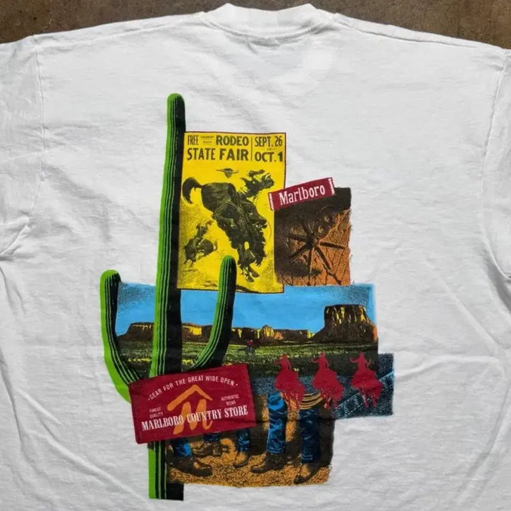 [BUNJANG] Marlboro Rodeo 90s Vintage T-shirt / (XL) 90s 빈티지 말보로 로데오 반팔 티셔츠