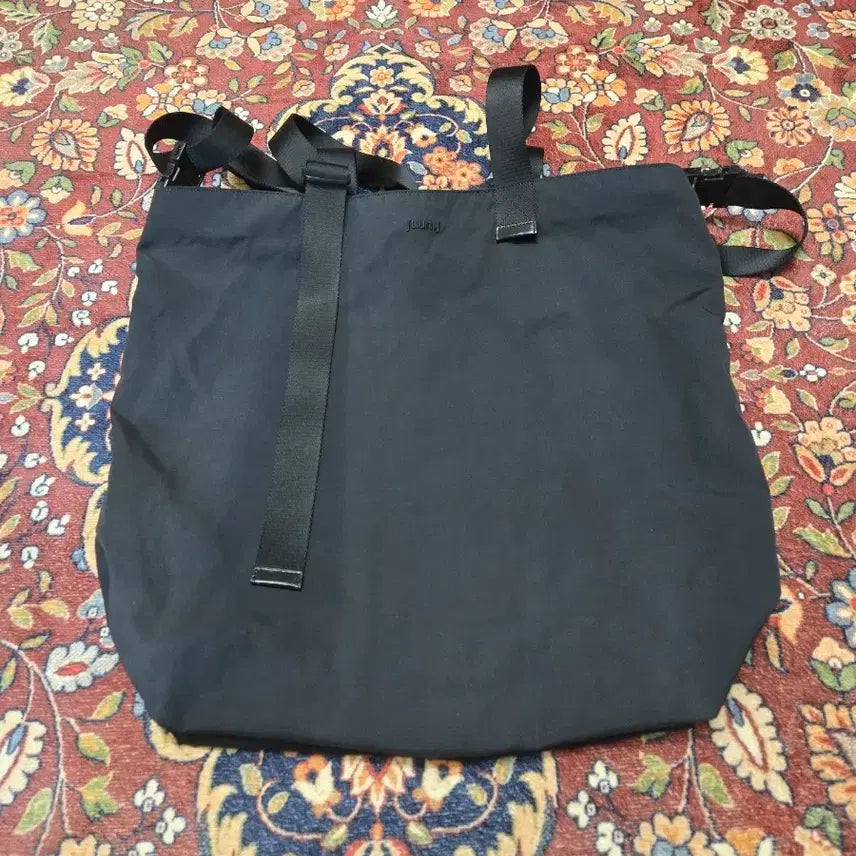 [BUNJANG] Juun.J Black Solid Two-Way Bag / 준지(Juun.J) 블랙 솔리드 투웨이 백