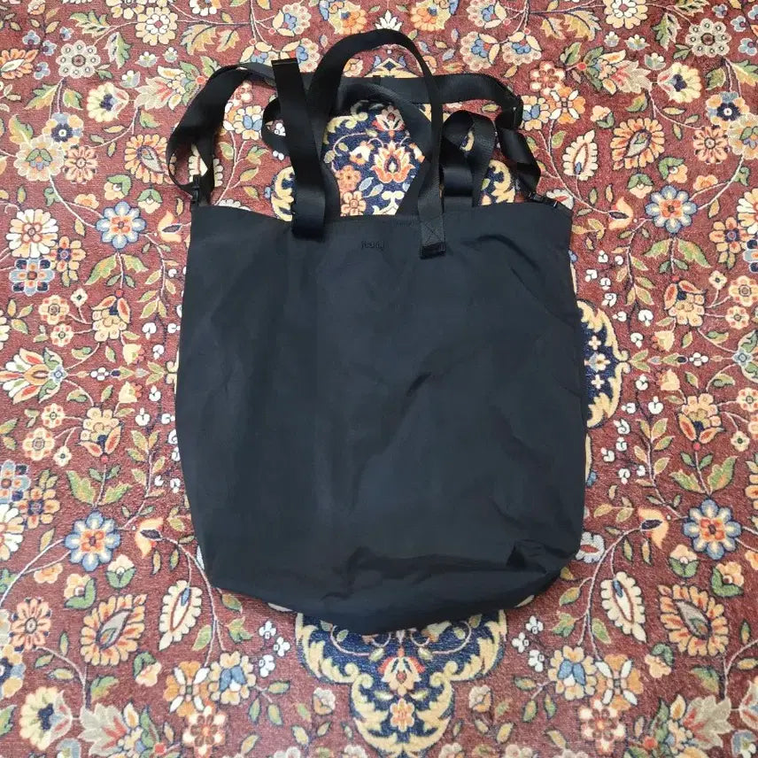 [BUNJANG] Juun.J Black Solid Two-Way Bag / 준지(Juun.J) 블랙 솔리드 투웨이 백