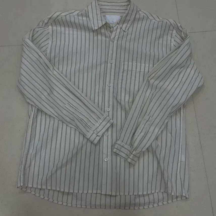 [BUNJANG] Dive in Grandpa Stripe Shirt / 다이브인 그랜파 스트라이프 셔츠 1