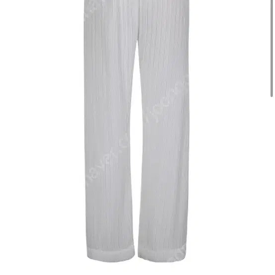 [BUNJANG] THY Seoul White Pleated Straight Pants / THY 띠서울 화이트 플리츠 일자 팬츠