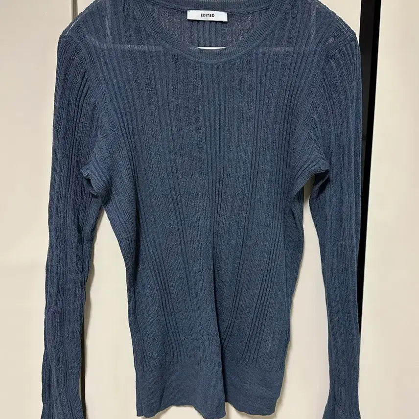 [BUNJANG] Ribbed Knit Long Sleeve T-Shirt / EDITED 골지 니트 긴팔 티셔츠
