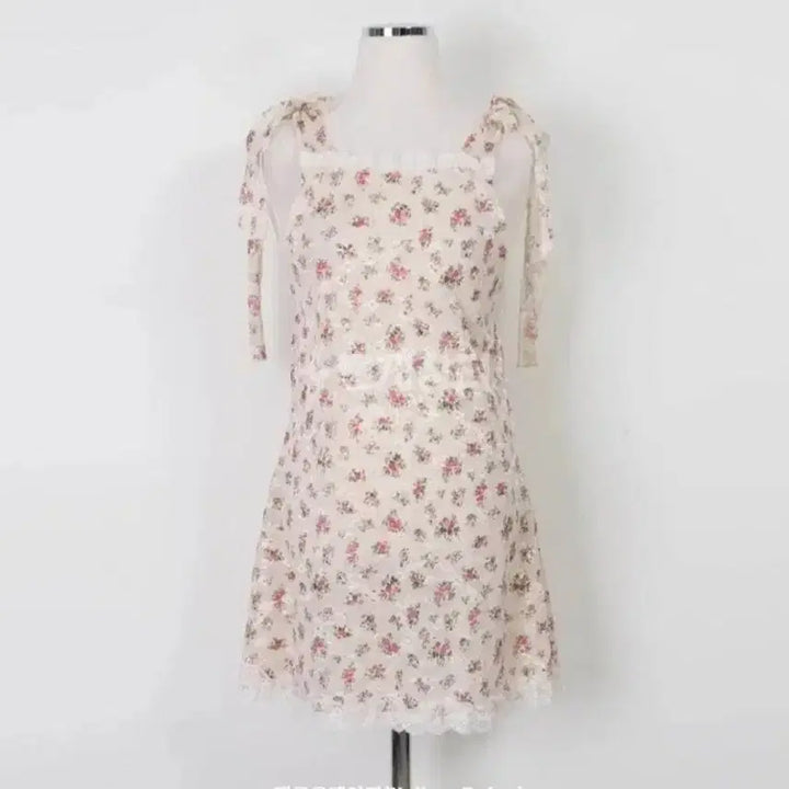 [BUNJANG] Binary One Lace Elan Mini Sleeveless Dress / 바이너리원 레이스 엘란 미니 원피스 나시원피스
