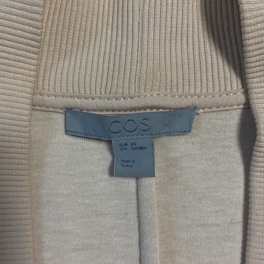[BUNJANG] COS Premium Cotton Blend Long Cardigan (Light Beige) / [COS] 프리미엄 코튼 블렌드 노칼라 롱 가디건 (라이트 베이지)