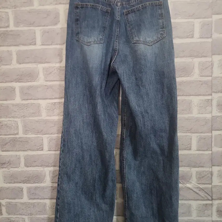 [BUNJANG] Millioncor Washed Wide Straight Jeans Size S / 밀리언코르 워싱멋진 와이드청바지S/알뜰한여우