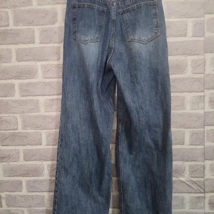 [BUNJANG] Millioncor Washed Wide Straight Jeans Size S / 밀리언코르 워싱멋진 와이드청바지S/알뜰한여우