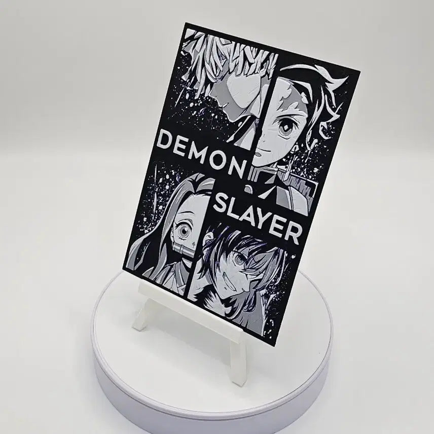 [BUNJANG] Demon Slayer Black and White Art Panel / [3D 메모리 아트] 귀멸의 칼날 블랙 앤 화이트 아트 장식품