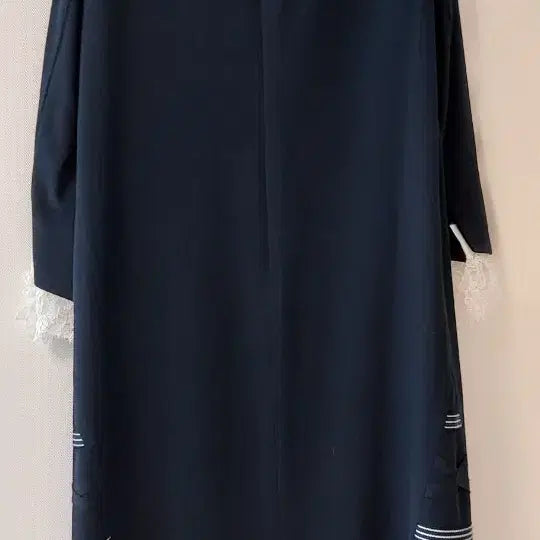 [BUNJANG] Son Jung Wan Lace Navy Midi Dress / 손정완 레이스 네이비 원피스