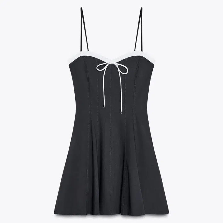 [BUNJANG] ZARA Strap Frill Ribbon Dress XS / 자라 스트랩 프릴 리본 원피스 XS