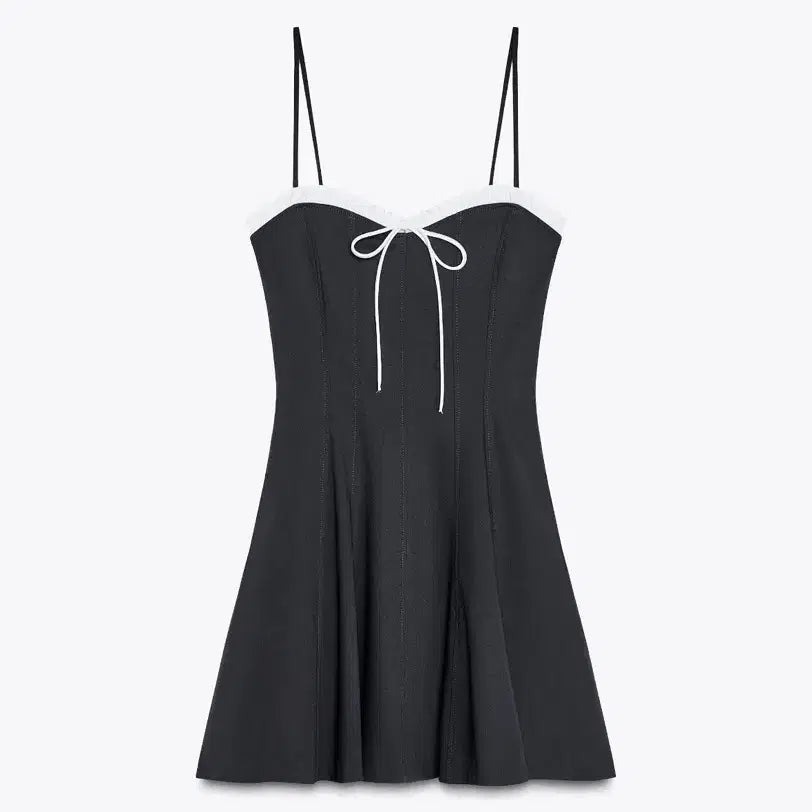 [BUNJANG] ZARA Strap Frill Ribbon Dress XS / 자라 스트랩 프릴 리본 원피스 XS