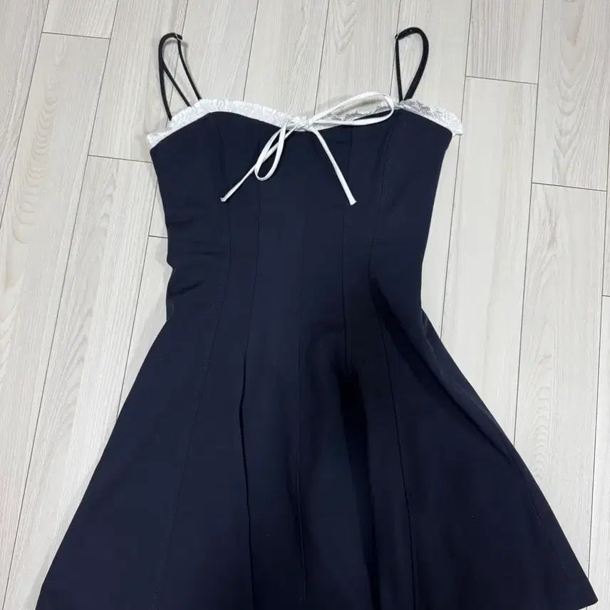 [BUNJANG] ZARA Strap Frill Ribbon Dress XS / 자라 스트랩 프릴 리본 원피스 XS