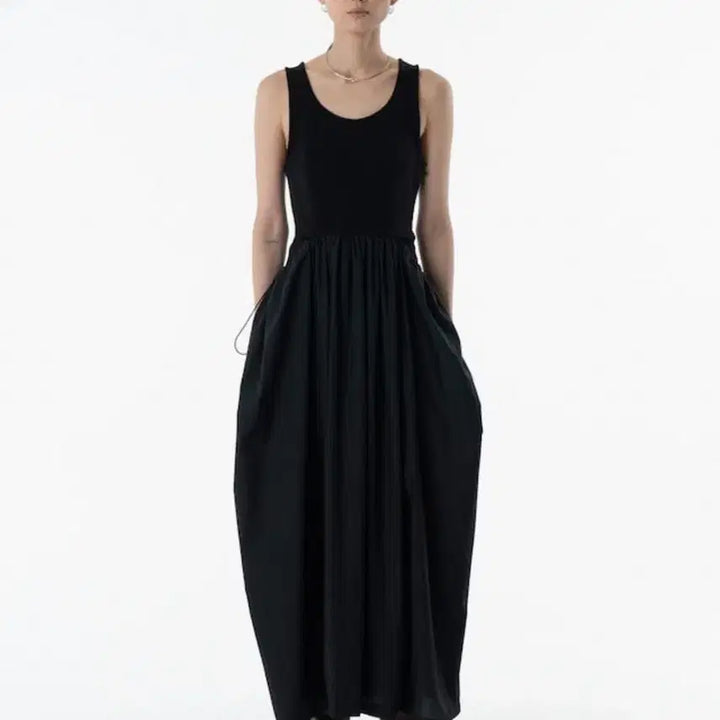 [BUNJANG] Amomento Sheer Jersey Dress Black / 아모멘토 시어 저지 드레스 블랙