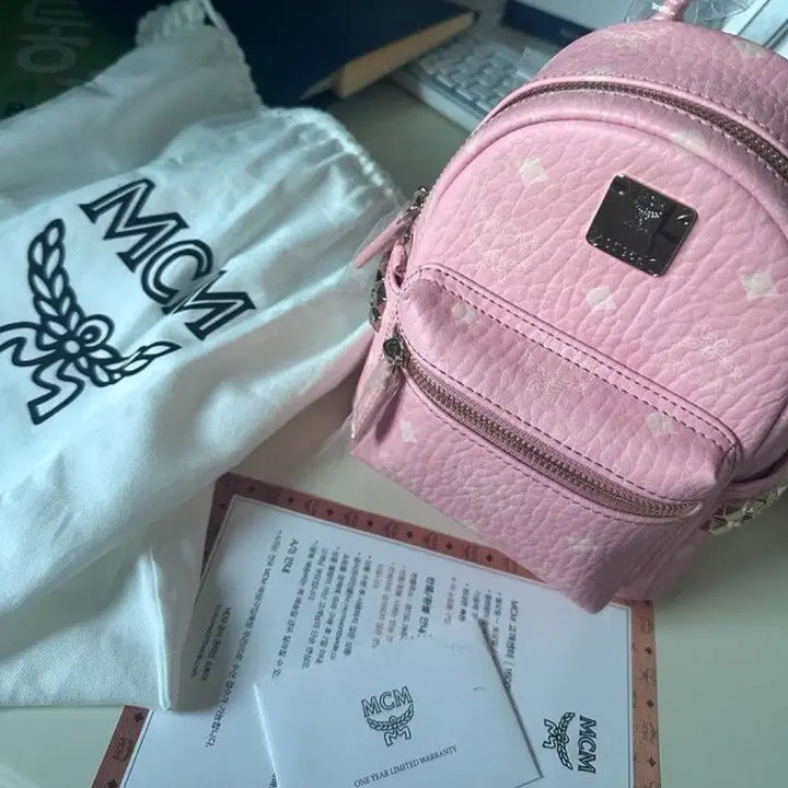 [BUNJANG] MCM Visetos Powder Pink Limited Edition Mini Backpack / 정품 mcm 엠씨엠 비세토스 파우더 핑크 한정판 미니 백팩