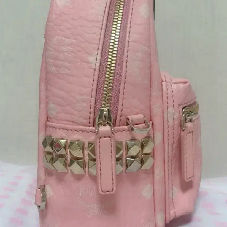 [BUNJANG] MCM Visetos Powder Pink Limited Edition Mini Backpack / 정품 mcm 엠씨엠 비세토스 파우더 핑크 한정판 미니 백팩