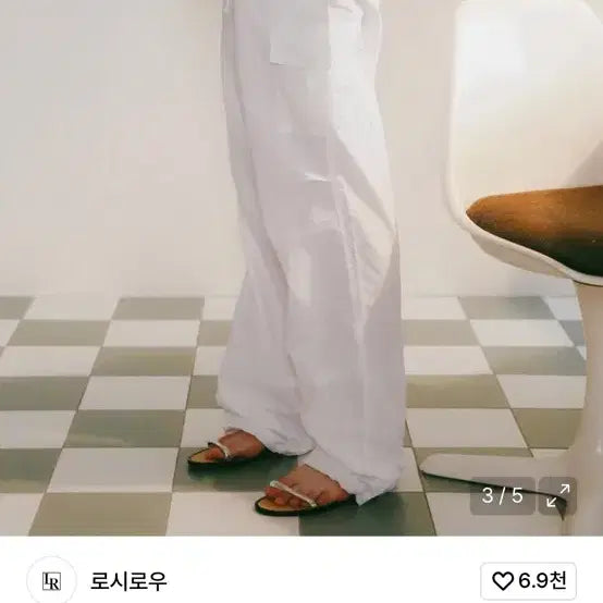 [BUNJANG] Rosirow White String Jogger Pants / (택ㅇ 원가5) 로시로우 화이트 스트링 조거팬츠