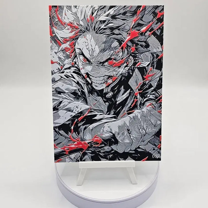 [BUNJANG] Demon Slayer Rengoku Postcard Art / [3D 메모리 아트] 귀멸의 칼날 탄지로 장식품