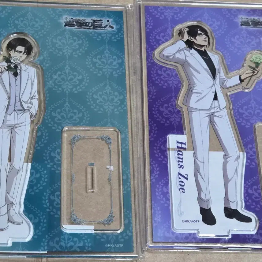 [BUNJANG] Attack on Titan Levi Hanji Acrylic Stand / 진격거 진격의 거인 리바이 한지 가라오케 흰정장 아크릴 스탠드