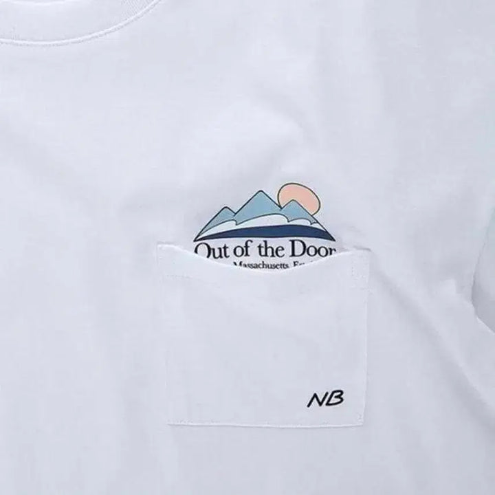[BUNJANG] New Balance Pocket T-shirt White XL / 뉴발란스 포켓 반팔티 화이트 XL 새상품