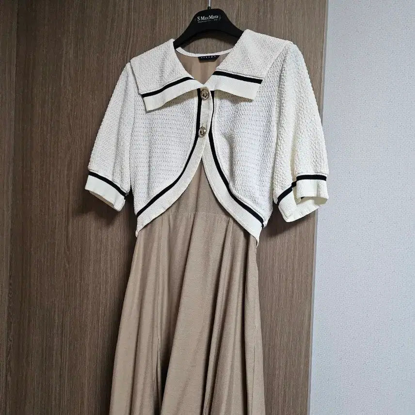 [BUNJANG] Sisley Layered Cardigan Dress / ㅣ시슬리 가디건 레이어드 원피스ㅣ