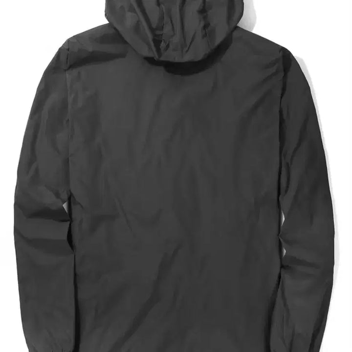 [BUNJANG] Black Hooded Windbreaker Jacket / 블랙 후드 바람막이 자켓.새상품.