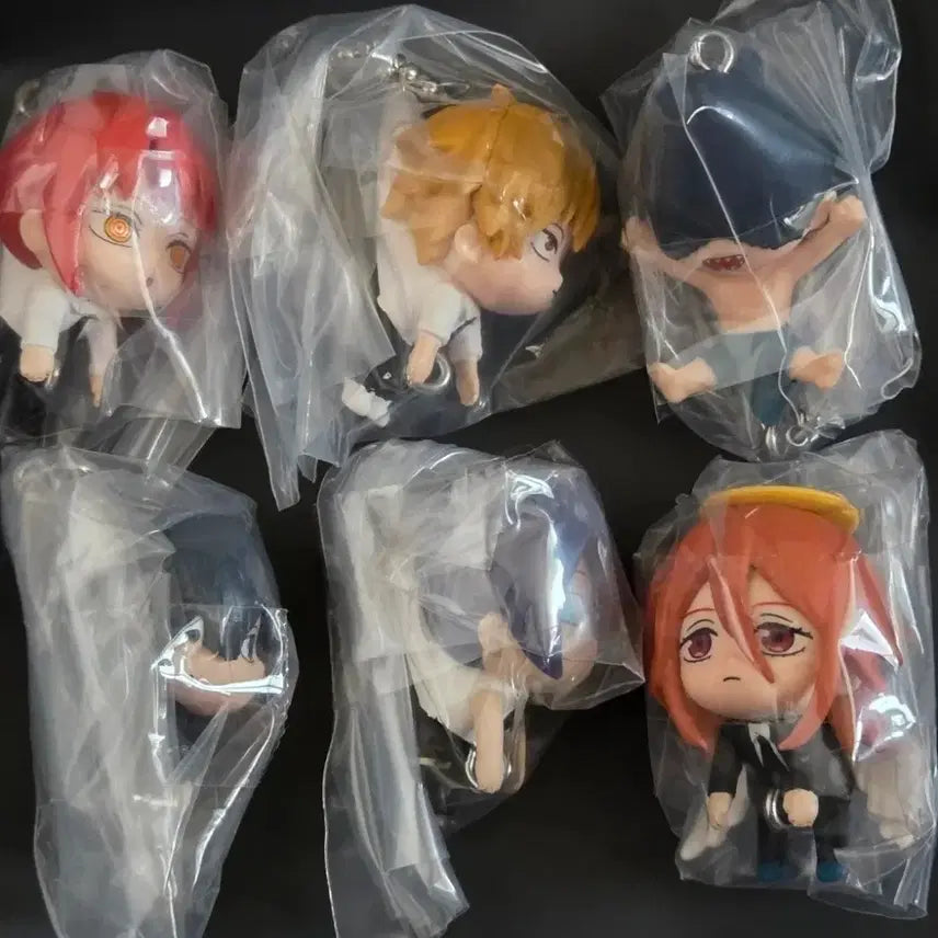 [BUNJANG] Chainsaw Man Figure Keyring Denji Reze Angel Aki Beam Bundle Set / 체인소맨 대롱가챠 피규어 키링 덴지 레제 천사 아키 빔