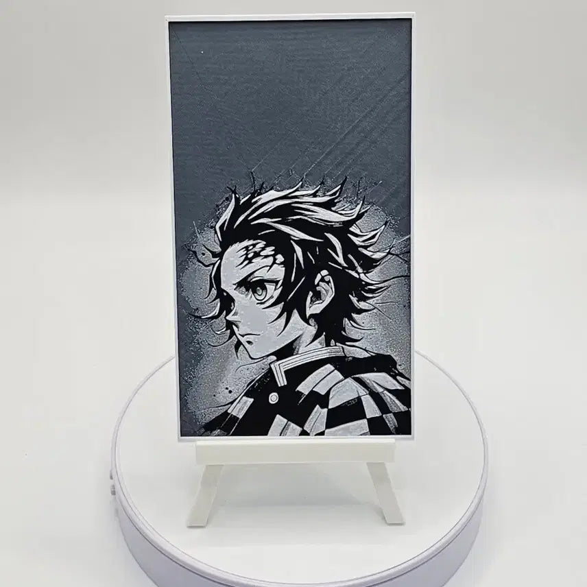 [BUNJANG] Demon Slayer Tanjiro Black and White Portrait Frame / [3D 메모리 아트] 귀멸의 칼날 탄지로 장식품