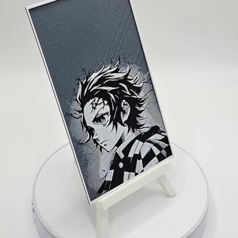 [BUNJANG] Demon Slayer Tanjiro Black and White Portrait Frame / [3D 메모리 아트] 귀멸의 칼날 탄지로 장식품